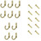tooloflife Lot de 10 crochets muraux robustes pour porte de cuisine, salle de bain, vêtements, peignoirs, serviettes, chapeaux, clés (doré)