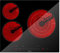 Empava Electric Hob, 60cm Ceramic Hob, Cooktops 5700W, Electric Hobs 9 Power Levels, Halogen Hob with 3 Burners