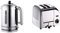 Dualit Classic Kettle | Polished Stainless Steel | 72796 & Classic 2 Slice Vario Toaster - Stainless Steel, Hand Built in the UK - Replaceable ProHeat Elements - Replaceable Parts