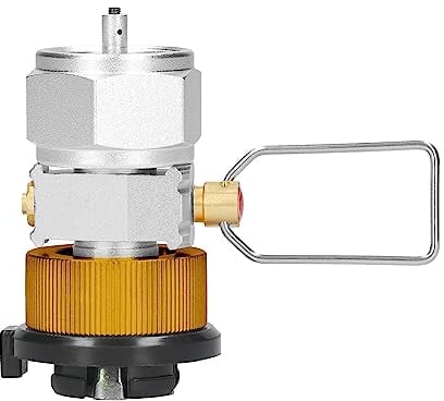 Adaptateur Recharge Gaz Bidon, Vanne D'adaptateur Gaz Camping Manette Vitesse Bidon Valve pour le Réchaud de Camping de Sac à DosDos