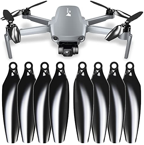 Master Airscrew Stealth Propeller kompatibel mit Hubsan Zino Mini Pro & SE - Schwarz, 4 Propeller im Set