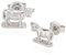 NKlaus Paar kleine Ohrstecker Kuh 925 Silber anlaufgeschützt 6x10mm Motiv Ohrringe 9838