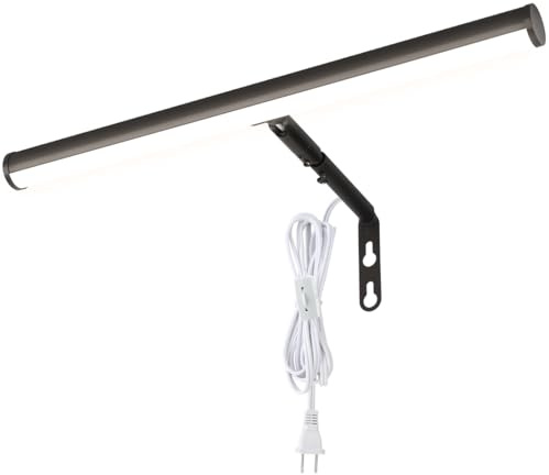 Xbuyee LED Picture Lights for Paintings Plug in, 14 Inch 4W Adjustable Art Light Gallery Wall Light for Display Art Work, Oil Rubbed Bronze Finish, CRI90+, 3000K Warm White, ETL Listed