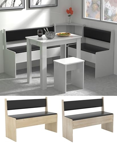 VCM Holz Eckbank Sitzbank Bank mit Truhe Esal Breite 110 cm