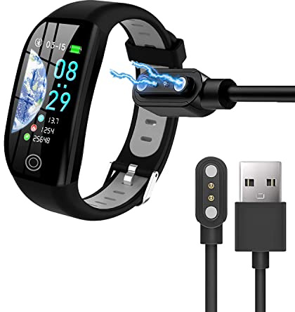 Blueshaweu Compatible avec Tipmant Chargeur, Magnétique Charging Montre Connectée USB 3,3ft Compatible avec Tipmant 1.14 Pieds Smartwatch (Noir)