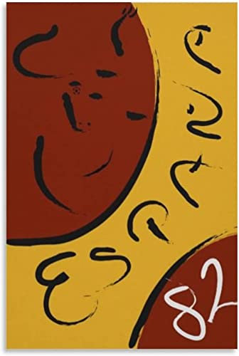 XCPORA Espagne 1982 Coupe du Monde Affiche Vintage Wall Art Espagne 1982 Coupe du Monde Imprime Football Toile Peinture pour Home Wall Decor Image 50x70cm Pas de Cadre