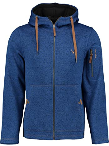 TOM COLLINS Herren Fleecejacke Freizeitjacke Zipper hochgeschlossen mit Kapuze Vazabi