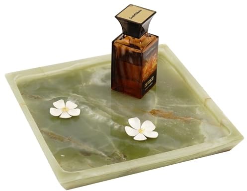 Radicaln 10 Inch Square Marble Serving Tray Handmade for Party Supplies, Ideal for Kitchen, Serving Dishes and Trays