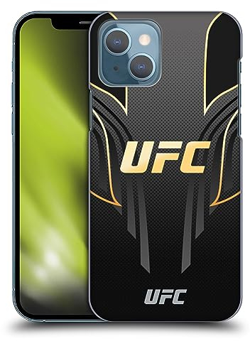 Head Case Designs Offizielle UFC Schwarz Gold Jersey Logo Harte Rueckseiten Handyhülle Hülle Huelle kompatibel mit Apple iPhone 13