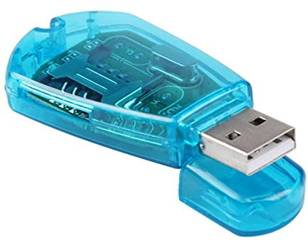 WANSUPYIN 2023 Azul Claro GSM/CDMA+CD USB Teléfono Celular Estándar Lector de Tarjetas SIM Copia Clonador Escritor SMS Accesorio de copia de seguridad