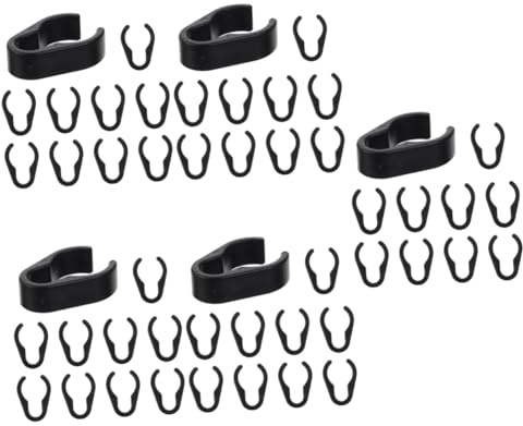 Didiseaon 50pcs Flexible Cable Clamp for Microphone Mic Pole Cord Holder Portable Microphone Cable Organizers Clamp
