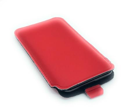 Premium XXL Universal Handy Tasche Etui Hülle Sleeve Case Cover Schutzhülle rot für Smartphones von 6,6-6,8 Zoll
