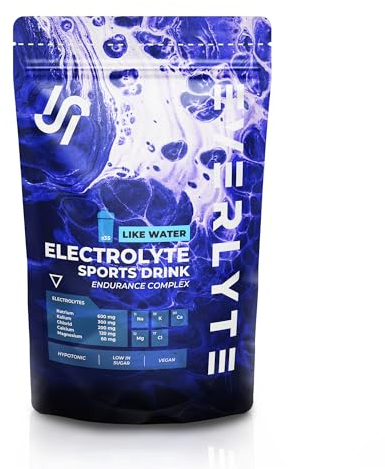EVERLYTE Like Water Poudre d'électrolytes avec sodium, potassium, calcium, magnésium et chlorure pour une hydratation optimale / 35 applications de boisson sportive faible en calories / naturelle,