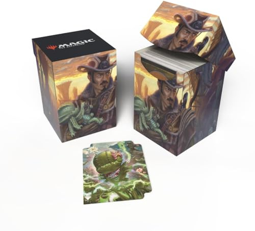 Ultra Pro - Outlaws of Thunder Junction 100+ Deck Box® Ft. Yuma for Magic: The Gathering, TCG Collectible Gaming Accessory Protective Card Deck Holder