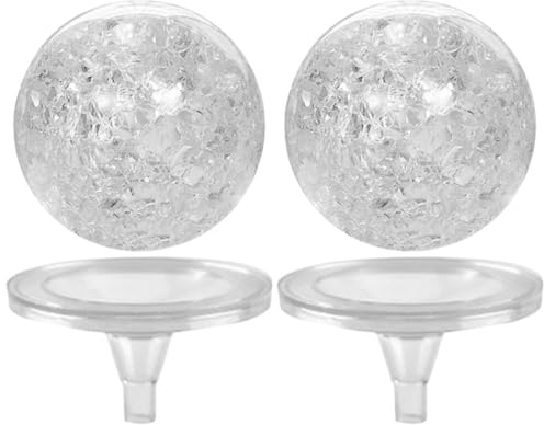 Bola de cristal agrietada con forma de bola de cristal decorativa ornamentos, fuente de agua, bola de cristal de Feng Shui, con soporte, como , decoración de oficina en casa
