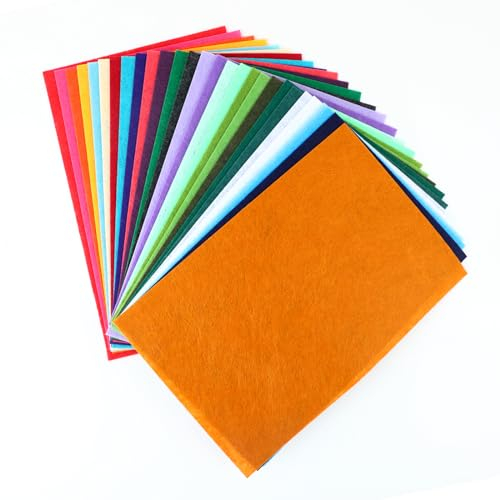 Wenrescry Set di Fogli di Feltro Colorati per Artigianato, 40 Colori, A4 (210mm x 297mm) - Perfetto per Lavoretti Creativi, Disegno, Stampa, Origami - Adatto per Adulti e Bambini