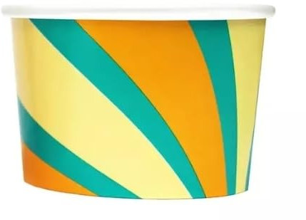 Ksp partners ltd e-commerce Ice Cream Cups 200ml Disposable Ice Cream Bowls, Paper Dessert Bowls Treat Cups Frozen Yogurt Takeout Food Containers (500, 4oz)