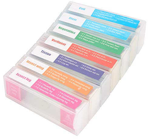35pcs Biology Glass Prepared Microscope Slides Set Educational Specimens Kit for Kids Students School Lab Teaching