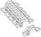 TA-VIGOR 6 staffe per connettori a forma di U, 20 mm x 20 mm, in acciaio inossidabile, morsetti per condotti resistenti per porta chiusa, puntone di fissaggio per tubi