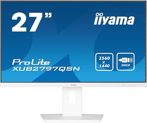 iiyama Prolite XUB2797QSN-W2 27 IPS QHD 100Hz USB-C Dock Altavoces Altura Ajustable (5 Años Garantía)