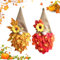 OMIGA 2 Stück Herbstdeko Tür Herbst Girlande Blätter Girlande für Weihnachten Thanksgiving Herbstdekorationen Tischkranz Türdeko Außen Herbst Deko(15.74 * 7.87 Zoll)