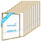 PHOTOLINI Bilderrahmen 40x60 gold 10er Set Holz MDF, Bilderrahmen 60x40 gold, picture frame 40x60 mit bruchsicherem Acrylglas zum Aufhängen, Rahmen 60x40 mit extra Zubehör - für Fotos & Poster