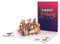 Koboko Geburtstagskarte, 3D Pop Up Karten, Violett Gold Grußkarten Geburtstag, Pop Up Geburtstagskarten mit Umschlag, Happy Birthday Karten für Kinder, Männer, Frauen, Verwandten und Freunde