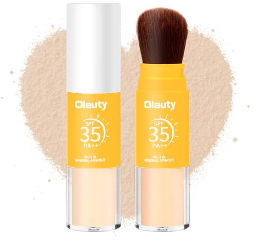 Mineral Sunscreen Setting Powder SPF 35, Oil-Control Loose Powder with Brush, Lightweight, Breathable & Long-Lasting, Sun Protection for All Skin Types, Medium Shade