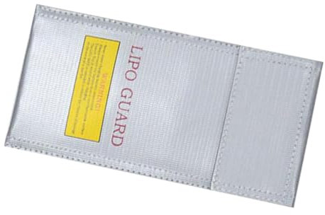 Generic Lithium Battery Storage Battery Fireproof Bag Fiber Cloth Silver Battery Bag Small Lipo Battery Bag