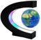 Surplex Globo mundial flotante luminoso con luces LED de 7 colores, globo giratorio automático en forma de C, mapa del mundo de levitación de campo magnético, decoración educativa para el hogar
