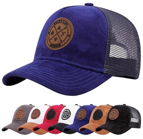 Enwokran Baseballkappe Herren Einstellbare Masche Rückseite Baseball Hut, Sommerhut Sonnenhut Sportlicher Draußen Kappen Hüte Gestickte Verstellbar Sonnenschutz Basecap (Blau)