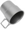 Tasse en titane de 300 ml avec couvercle empilable pour camping, thé, café, eau, vaisselle de voyage en plein air avec poignée pliable pour pique-nique, randonnée, trekking (sans couvercle)