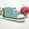 MAISONICA 32cm Blue Funky Planter Plant Pot Trainer Shoe Boot Decorative Flower Holder