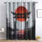 Luxfieo Japanischer Vorhänge Torii Asiatische Vorhang Blickdicht Gardinen 200cm Lang Verdunklungsvorhänge mit Ösen Thermovorhang für Wohnzimmer Schlafzimmer Kinderzimmer Fenster Deko 2er Set Y#430