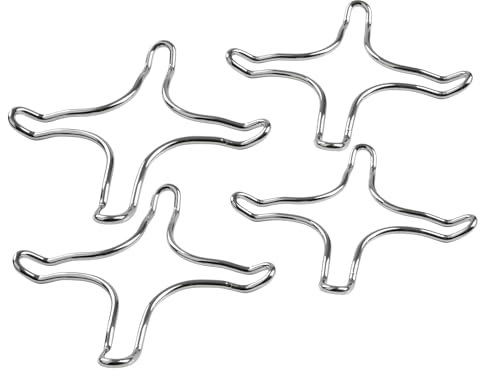 Fackelmann Riduttori universali per fornelli a gas, set da 4 pezzi, per padelle, pentolini, caffettiere, materiale in ferro cromato, dimensioni 12 x 12 cm