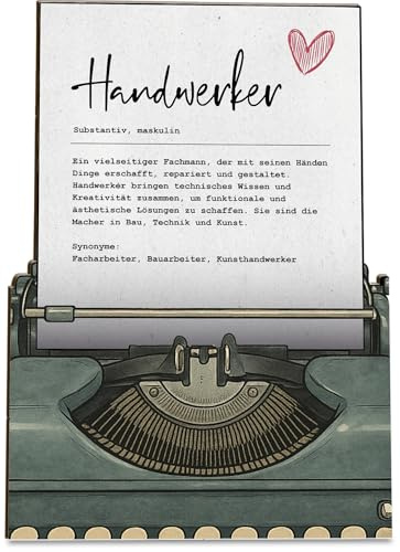 Handwerker Karte Definition Handwerker Holzkarte - Geburtstagskarte mit Umschlag - stilvolle Handwerker-Grußkarte, besonderer Gruß, der Freude bereitet, Grußkarte für Familie und Freunde