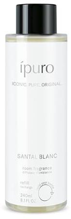 ipuro Exclusive Refill SANTAL BLANC Raumduft 240ml - Premium Nachfüller mit intensivem Duftölanteil - Duft mit weißer Orchidee & Sandelholz - Nachfüllflasche für Diffuser - Lufterfrischer Wohnung