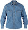 Duke London KS1023 Western Mens Stonewash Denim Shirt - Stonewash - 3XL