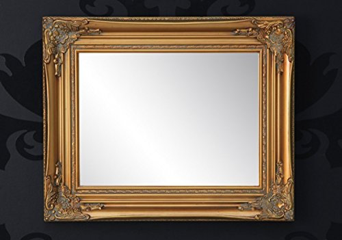 Casa Padrino Handgefertigter Barock Wandspiegel Gold Antik, Höhe 55 cm, Breite 45 cm, Tiefe 4 cm - Edel & Prunkvoll