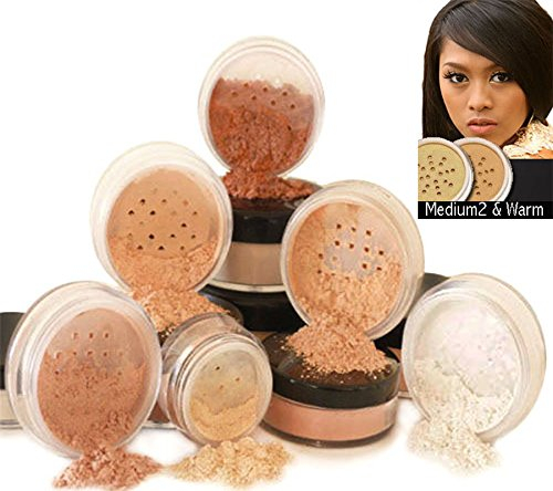 Intelligent Cosmetics® Mineralische Make-Up, Reine Natürliche Make-Up, 6-teiliges Set, 100% vegan & wurde nie bei Tieren getestet, natürlicher LSF - Medium2 & Warm