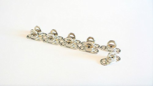 10 x Drehverschluss Messing vernickelt für Ovalöse 17x11 mm, Plane Drehwirbel