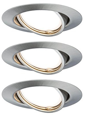 Paulmann Einbauleuchte LED Base rund 5W GU10 Eisen 3er-Set schwenkbar 3-Stufen-Dimmbar