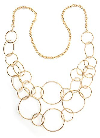 collezione alessandro Lange Kette Eliza mit unterschiedlichen Ringen