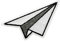 Mono-Quick Bügelbild Aufnäher Patch Applikation zum Aufbügeln Origami Jet Flugzeug 3,5 cm x 4,0 cm