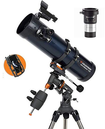 Celestron - Astromaster Reflector 130EQ with Phone-Adapter and T2-BARL