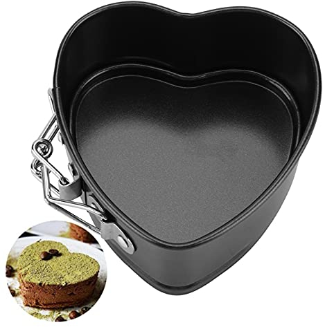 4in Cake Tin for Baking, Mini Heart Shaped Springform Cake Pan Nonstick Leakproof Chesecake Mold for Baker and Baking Enthusiast