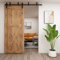 CCJH 183 cm/6 FT Kit di guida scorrevole per porta scorrevole di supporto da soffitto, kit di pista per porta in legno semplice (forma J)
