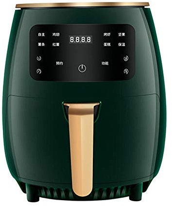 KELUNIS 4.5L/4.75 Quart Air Fryer with LCD Digital Screen, 8 Presets, 0-60 Min Timing And Nonstick Detachable Basket,Constant Temperature Roast,Green 220V