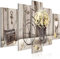 murando - Cuadro de cristal acrílico Flores Madera 200x100 cm Impresión de 5 Piezas Pintura sobre Vidrio Imagen Gráfica Decoracion de Pared Rose Bicicleta Corazón n-C-0291-k-m