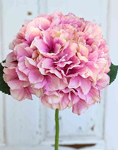 artplants.de Kunst Hortensie Malena, rosa, 40cm, Ø19cm - Kunstblume Hortensie